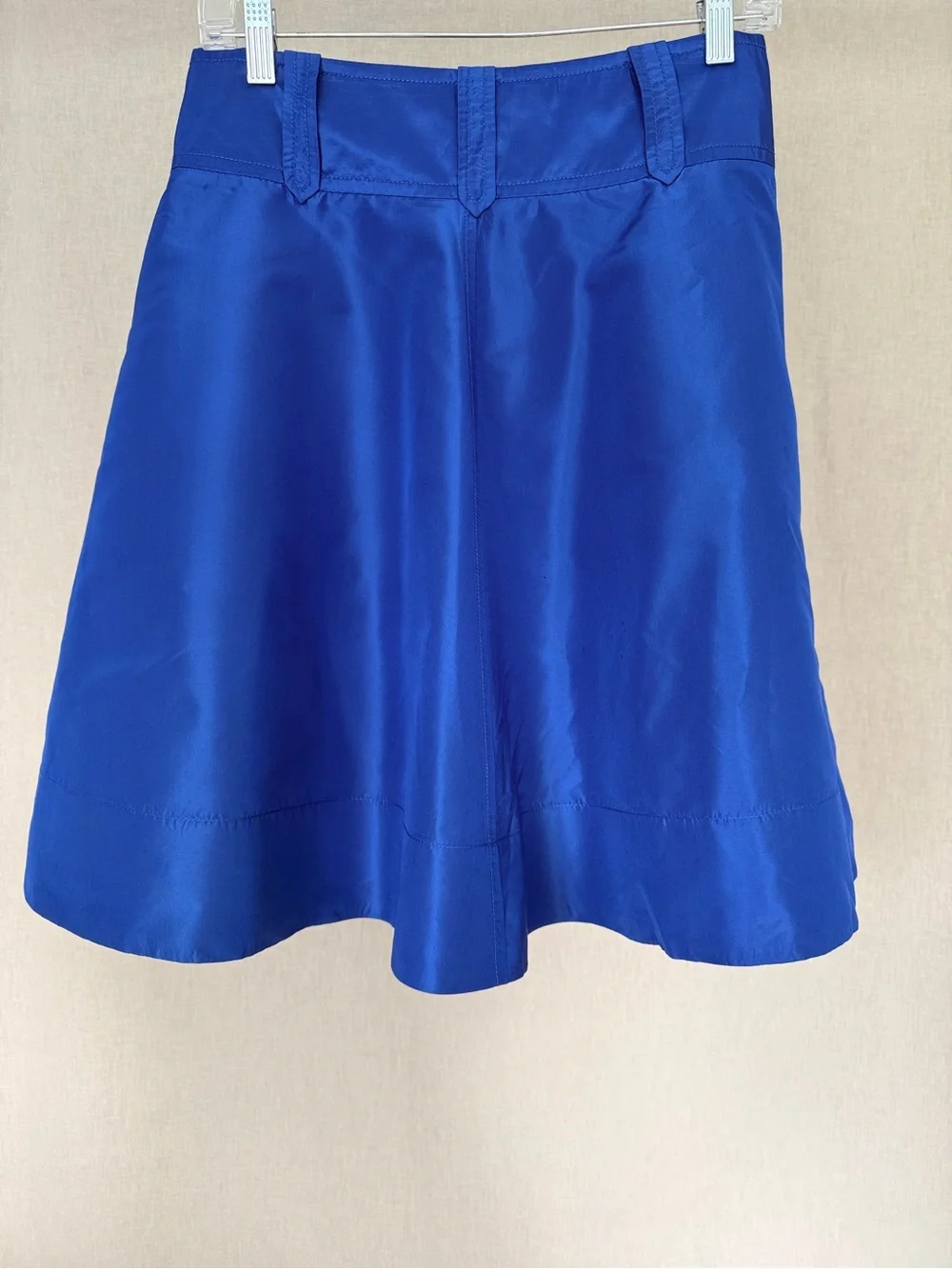 J.Crew 100% Silk Flared Skirt | Cobalt Blue Pleated A-Line Midi | Fully Lined